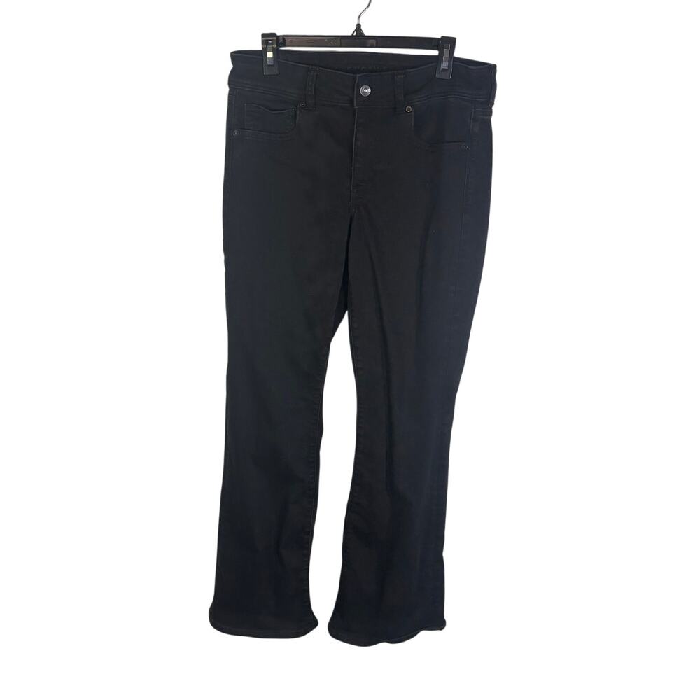 American Eagle Next Level Stretch Jeans Womens 12 Black Kick Boot Flare